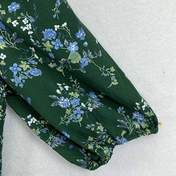 Angels Women’s Dress Size S Green & Blue Floral Elastic Front Tiered Skirt NWT - Picture 9 of 13